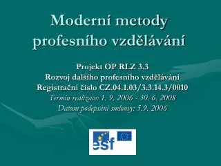 modern metody profesn ho vzd l v n