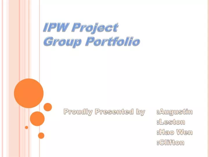 ipw project group portfolio