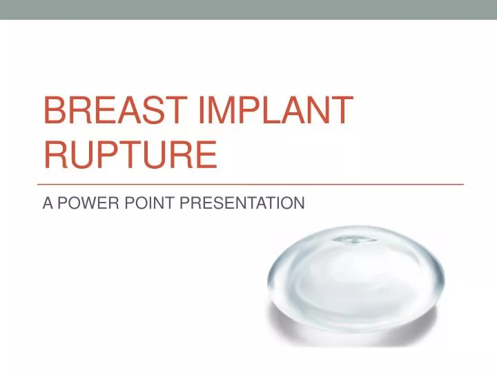 breast implant rupture