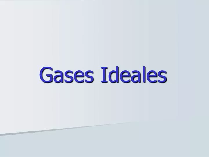 gases ideales