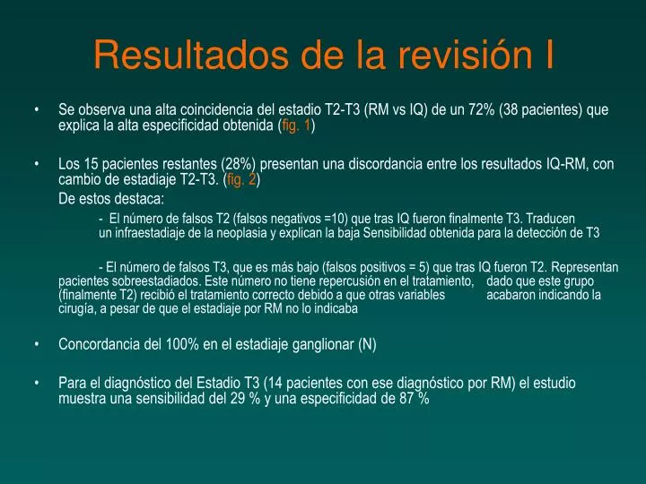 resultados de la revisi n i