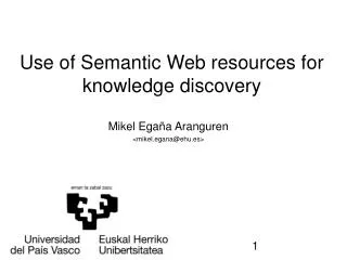 Use of Semantic Web resources for knowledge discovery