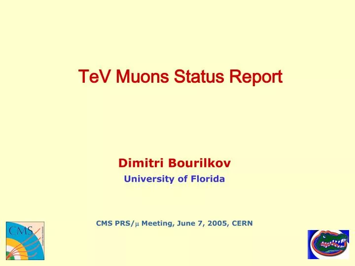 tev muons status report
