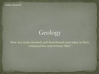 Geology