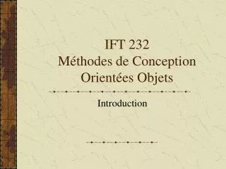ift 232 m thodes de conception orient es objets