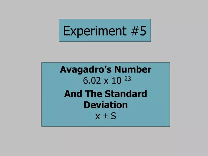 experiment 5
