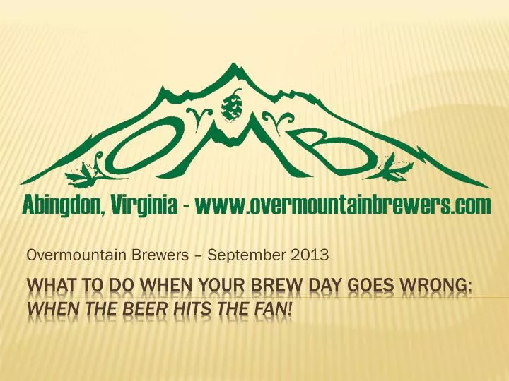 overmountain brewers september 2013