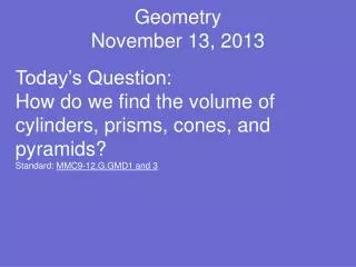 Geometry November 13, 2013