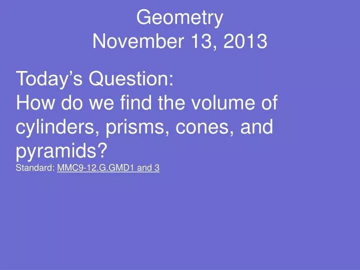 geometry november 13 2013