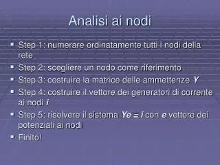 analisi ai nodi