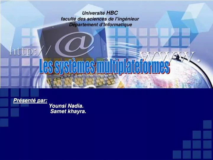 universit hbc facult des sciences de l ing nieur d partement d informatique