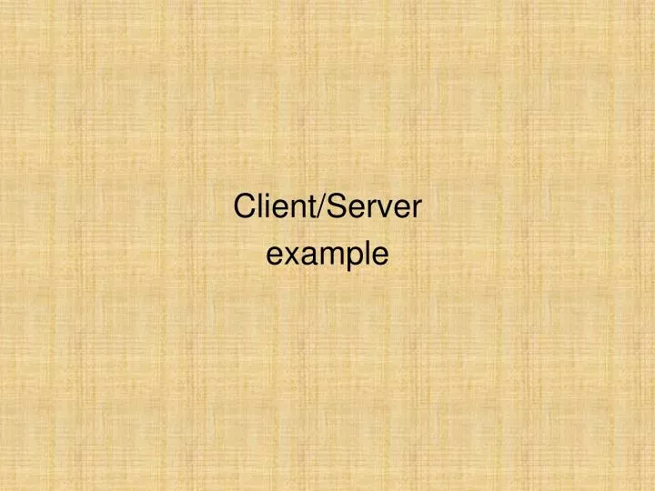 client server example