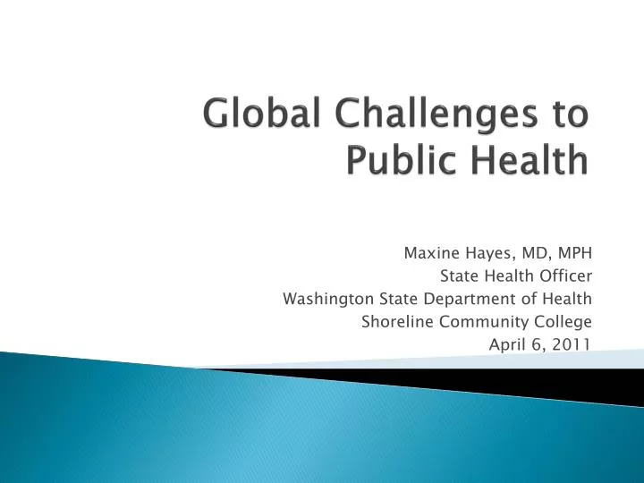 global challenges to public health