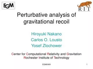 Perturbative analysis of gravitational recoil
