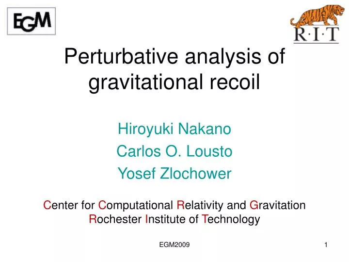 perturbative analysis of gravitational recoil