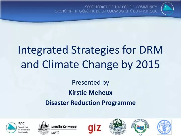 integrated strategies for drm and climate change by 2015