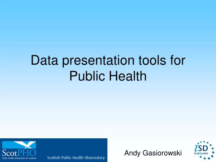 data presentation tools for public health