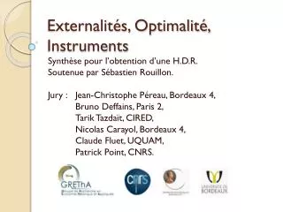 externalit s optimalit instruments