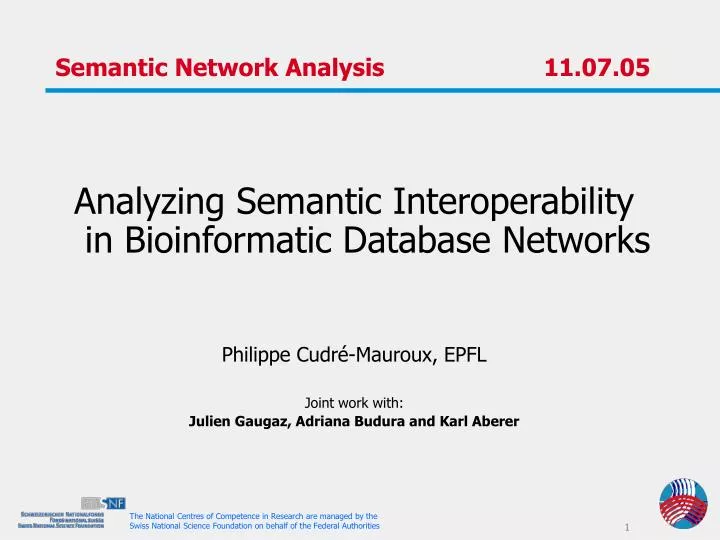 semantic network analysis 11 07 05