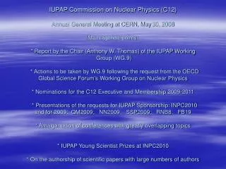 JOINT IUPAP--IUPAC COMMITTEE