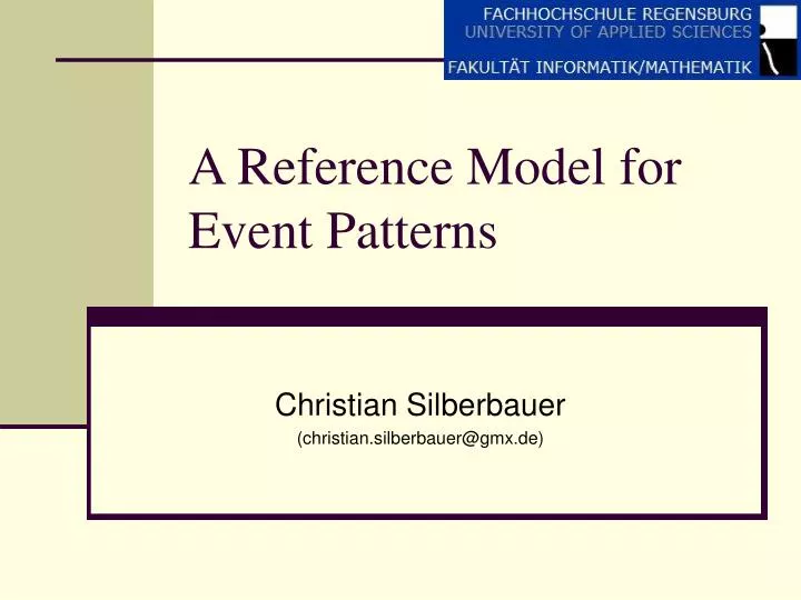 a reference model for event patterns
