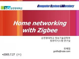 home networking with zigbee