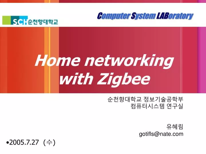 home networking with zigbee
