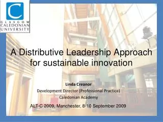 A Distributive Leadership Approach for sustainable innovation