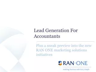 Lead Generation For Accountants