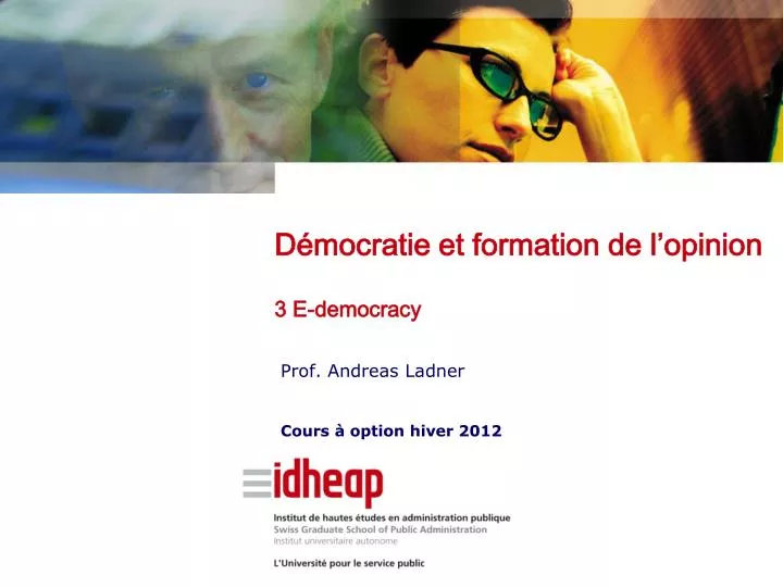 prof andreas ladner cours option hiver 2012