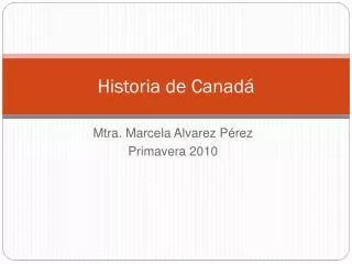 historia de canad
