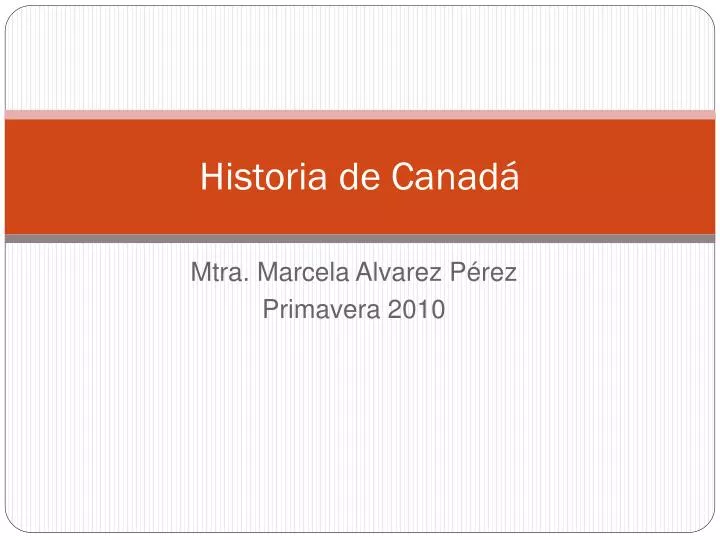 historia de canad