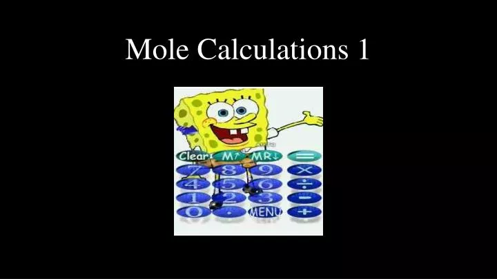 mole calculations 1