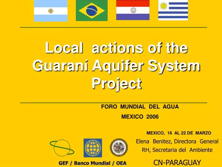 local actions of the guaran aquifer system project