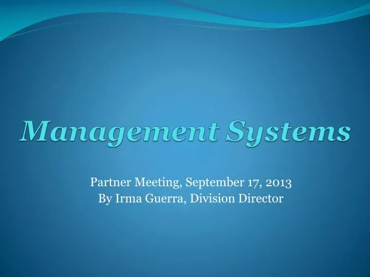 management systems