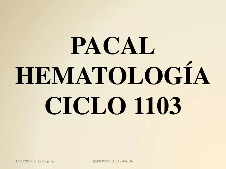pacal hematolog a ciclo 1103