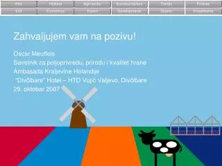 zahvaljujem vam na pozivu