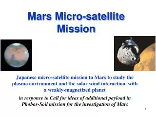 Mars Micro-satellite Mission