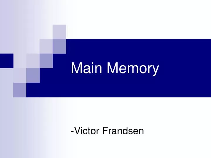 main memory