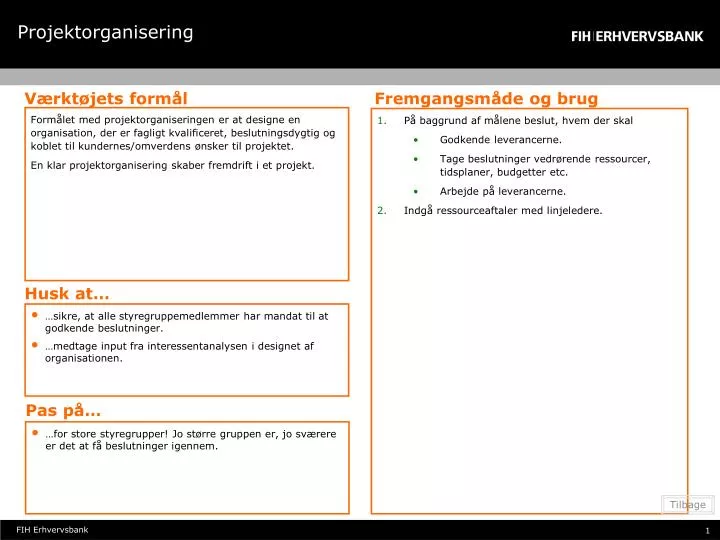 projektorganisering