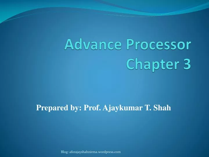 advance processor chapter 3