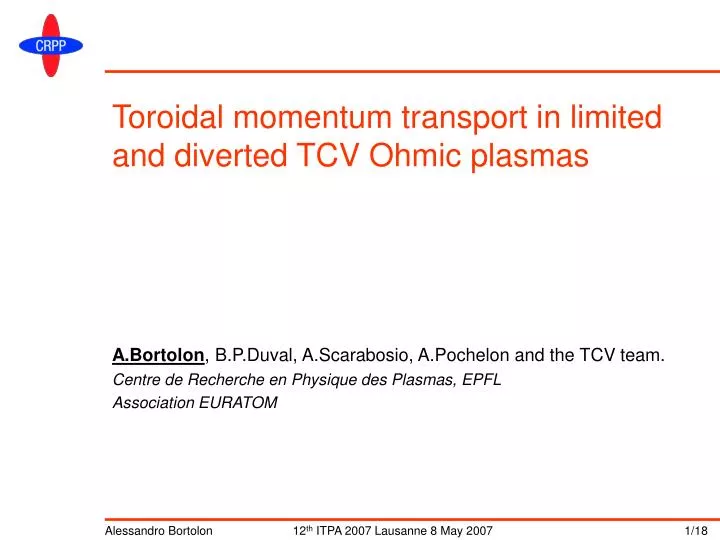 toroidal momentum transport in limited and diverted tcv ohmic plasmas