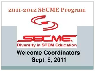 2011-2012 SECME Program