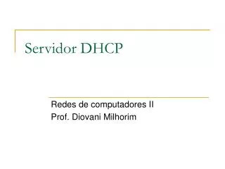 servidor dhcp