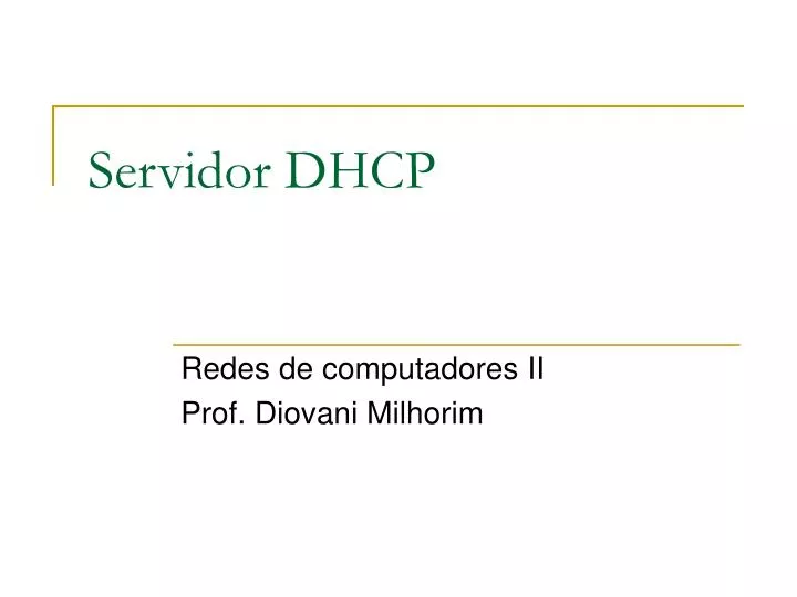 servidor dhcp