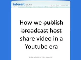 How we publish broadcast host share video in a Youtube era