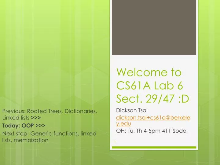 welcome to cs61a lab 6 sect 29 47 d