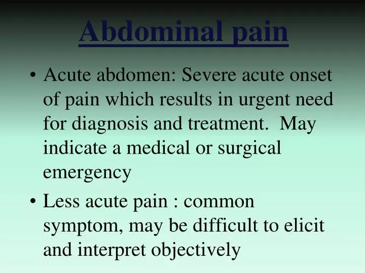 abdominal pain