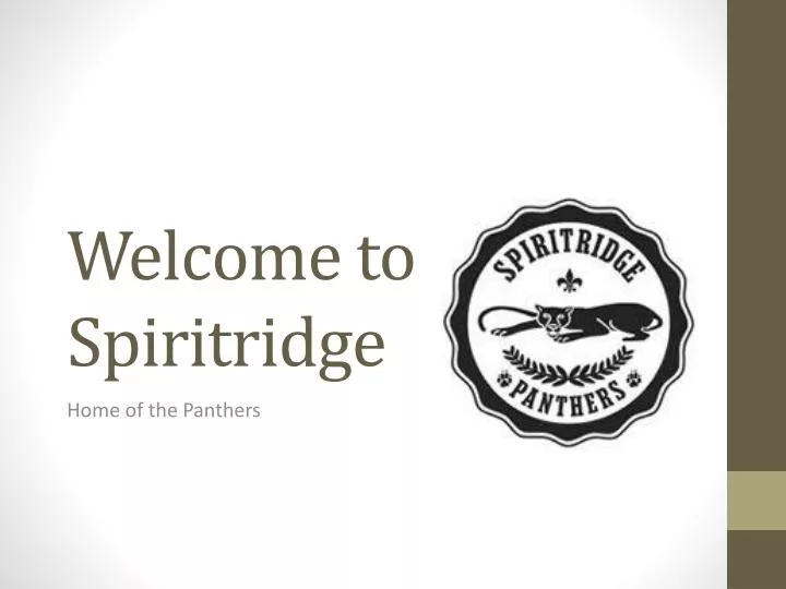 welcome to spiritridge