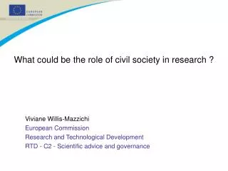 What could be the role of civil society in research ?